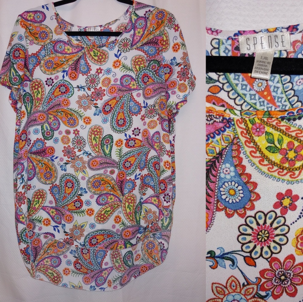 ❎SOLD❎Spence Multi-Colored Paisley Flared